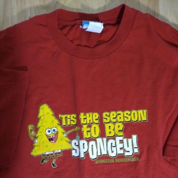 Vintage SpongeBob SquarePants 'Tis The Season T-Shirt - Picture 1 of 9
